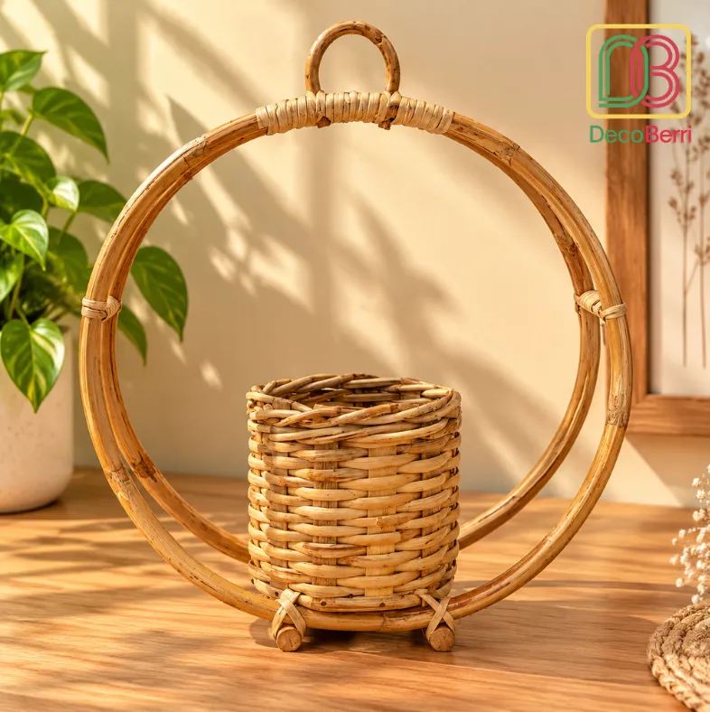 Sunlit Rattan Basket Decor result