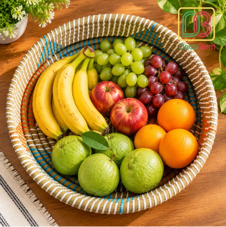 Colorful Woven Fruit Basket Still Life Basket 6
